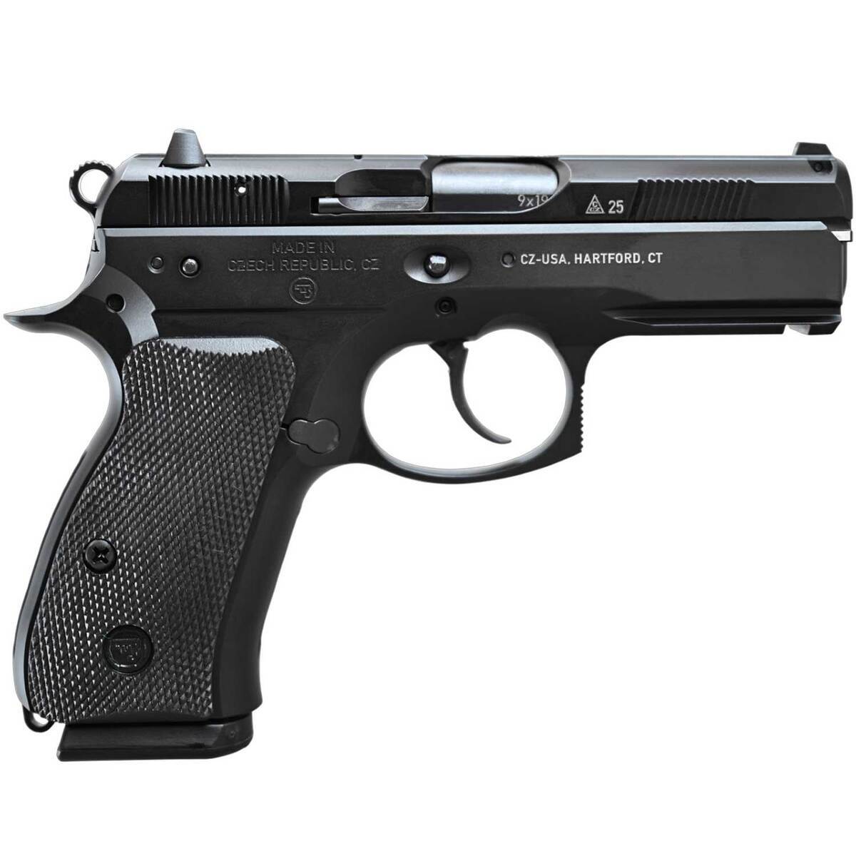 CZ 75 D PCR Compact 50th Anniversary Elite 9mm Luger Pistol 3.75 Inch Black with Decocker 15 Round Capacity